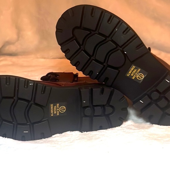 Soda Women's Combat Lace Up Faux Leather Ankle Boots Maroon Sz 7 1/2 - Picture 2 of 7